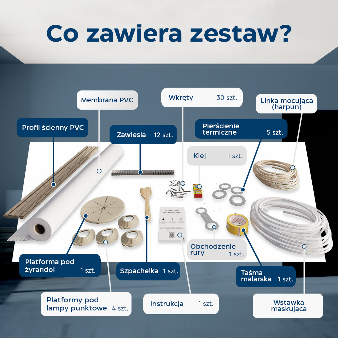 Sufit napinany "Zrób to sam"№23 (2*3m)